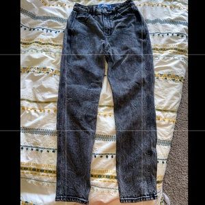 hollister black high-rise curvy mom jean
